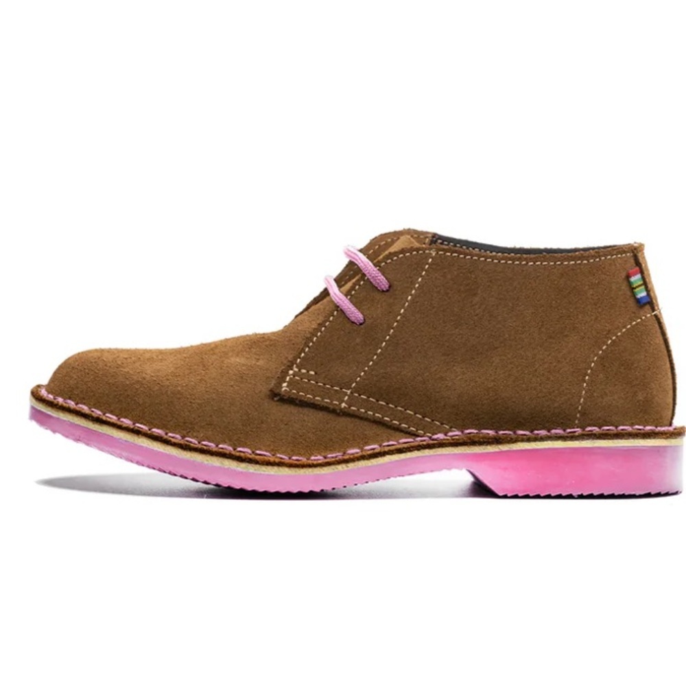 VELDSKOEN leather boots with pink soles and laces🤎🩷unisex but womens sizing🩷🤎 - Picture 11 of 16